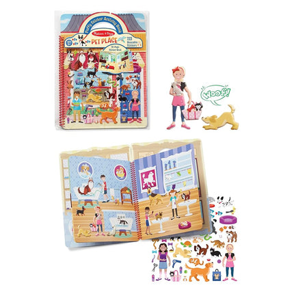 Melissa & Doug Pet Place Puffy Sticker Activity Book (Reusable Puffy Sticker Play Set, 10 Pages, 115 Stickers)