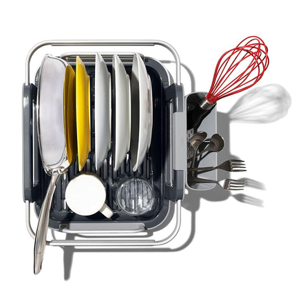 OXO Good Grips Sink Aluminum Dish Rack, Grey, One Size