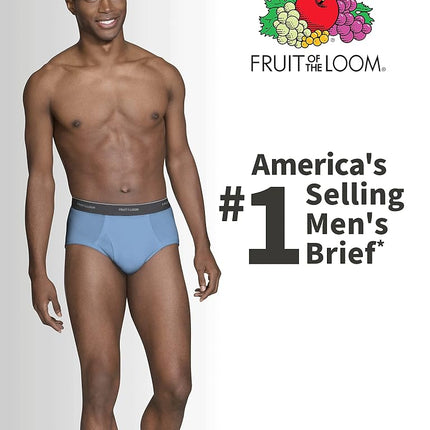 Fruit of the Loom Men's 6-pack Stripe/Solid Fashion Brief Underwear, 6 Pack - Assorted Stripe/Solids, M UK