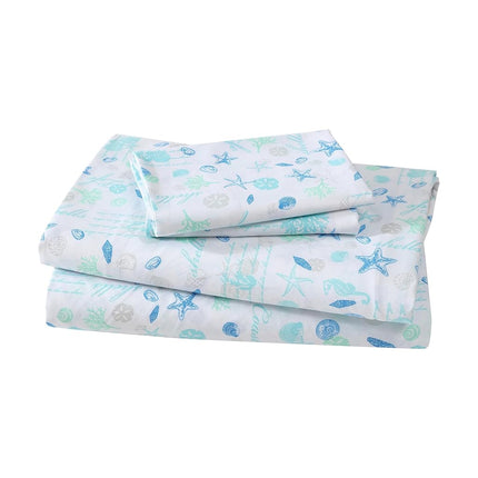 Elite Home Products Inc. Coastal Microfiber Print 