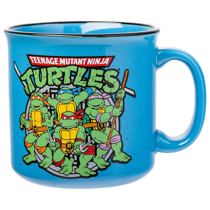 Silver Buffalo Teenage Mutant Ninja Turtles TMNT Turtle Power Ceramic Camper Mug, 20 Ounces