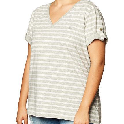 Nautica Women's Easy Comfort V-Neck Striped Supers