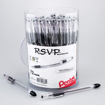 Pentel RSVP Ballpoint Pen, (0.7mm) Medium Line, Bl