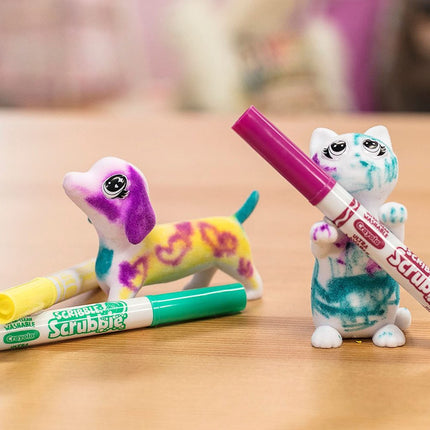 Crayola Scribble Scrubbie Pets 6/Pkg-Cat & Dog