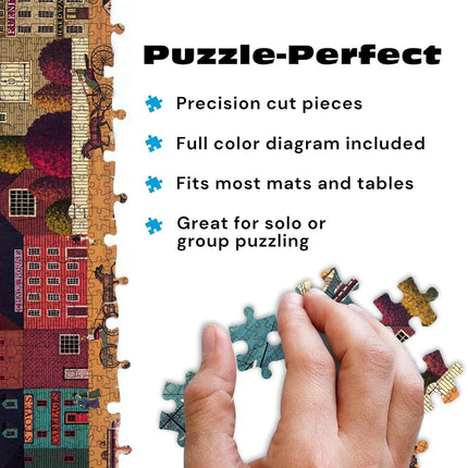 Buffalo Games - Charles Wysocki - Hoopla at The Harbor - 1000 Piece Jigsaw Puzzle for Adults Challenging Puzzle Perfect for Game Nights - Finished Puzzle Size is 26.75 x 19.75