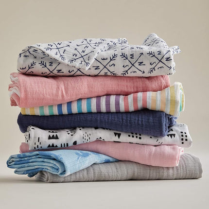 HonestBaby Lot de 3 langes en coton biologique, Blanc éclatant, Taille unique