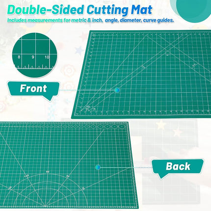 anezus Self Healing Cutting Mat for Rotary Cutting, 35" x 23.3", Green