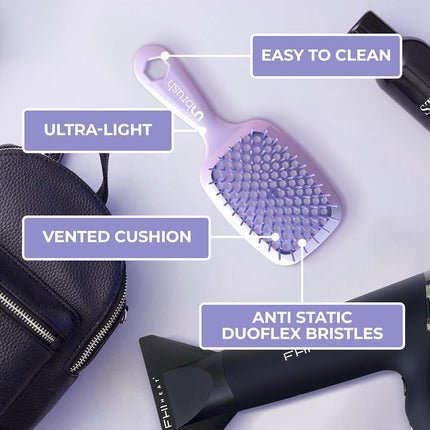 FHI HEAT UNbrush and UNbrush MINI Wet & Dry Vented Detangling Hair Brush, Lilac Light Purple