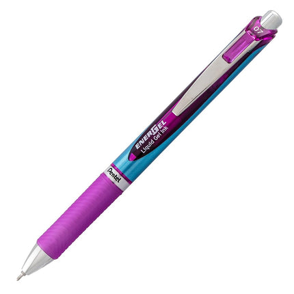 Pentel EnerGel Deluxe RTX Needle Retractable Gel Ink Pens, Medium, Violet, 3 Pack (BLN77BP3V)