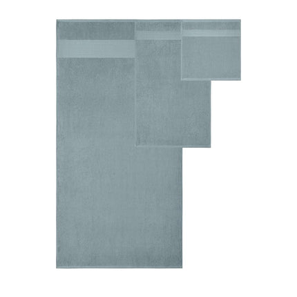 Modern Threads Allie 6-Piece 100% Cotton Towel Set – Jacquard Floral Border – Includes 2 Bath Towels, 2 Hand Towels, 2 Washcloths – Absorbent, Quick Dry, Soft & Durable – Gray