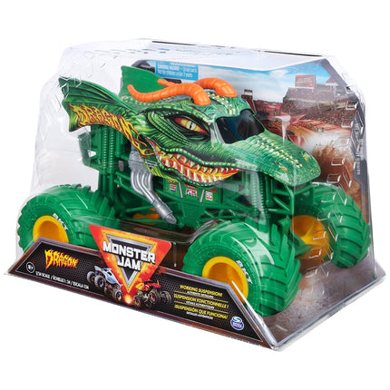 Monster Jam, Official Dragon Monster Truck, Collector Die-Cast Vehicle, 1:24 Scale, Kids Toys for Children Ages 3 and up