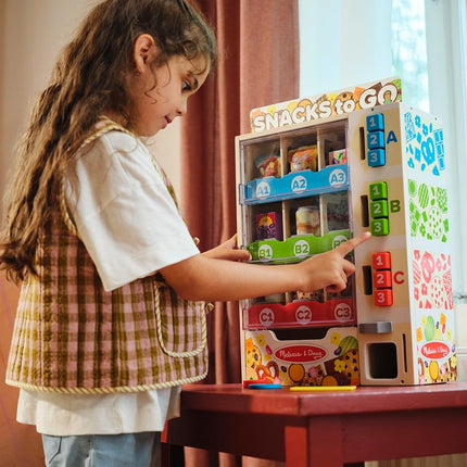 Melissa & Doug Sort, Stock, Select Wooden Vending Machine Play Set | Learning Toy for Kids | Age 3+