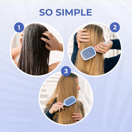 FHI HEAT UNbrush and UNbrush MINI Wet & Dry Vented Detangling Hair Brush, Periwinkle Light Blue