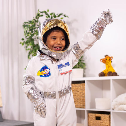 Melissa & Doug Astronaut Role Costume Set Pretend Play | Pretend Play | Halloween | Astronaut Costume Kids| 3+ | Gift for Boy or Girl