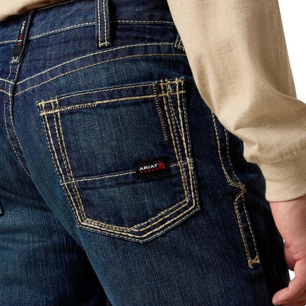 ARIAT Men's Flame Resistant M3 Loose Basic Stackable Straight Leg Jean, Shale, 34W x 32L