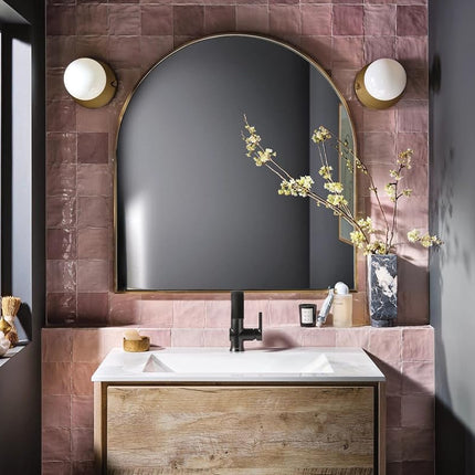 Moen S6910BL Doux One-Handle High Arc Laminar Stream Bathroom Faucet, Matte Black