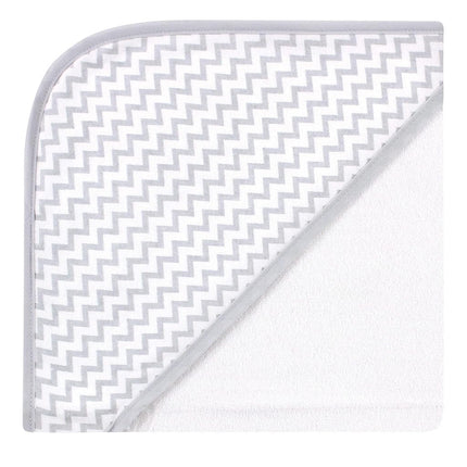 Hudson Baby Unisex Baby Cotton Rich Hooded Towels, White Dots Gray Elephant, One Size