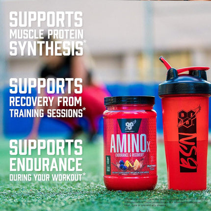 BSN Amino X Endurance & Recovery BCAA Intra Workout, Blue Raspberry, 1.01kg, 70 Servings