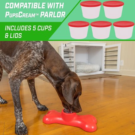 GoSports Pets PupsCream Parlor - Soporte antideslizante para helados y premios congelados para perros