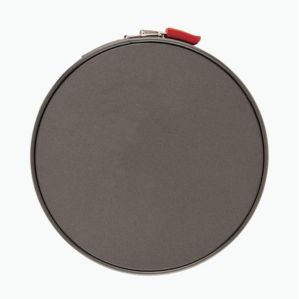 Moule à charnière antiadhésif Rachael Ray Oven Lovin' avec poignées/Moule à gâteau antiadhésif à charnière avec poignées/Moule à cheesecake antiadhésif avec poignées, rond - 22,8 cm, gris