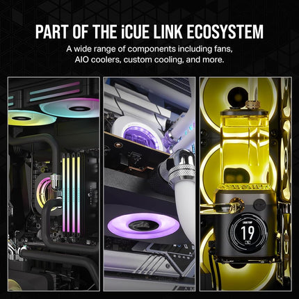 Corsair iCUE LINK XC7 RGB ELITE CPU Water Block - Transparent Flow Chamber - 24 RGB LEDs - Fits Intel® LGA 1700, AMD® AM5 and older - Stealth Grey