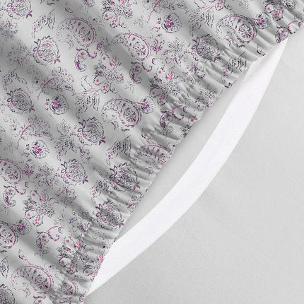 Elegant Comfort Luxury Soft Bed Sheets Paisley Pattern - 1500 Premium Hotel Quality Microfiber Softness Wrinkle and Fade Resistant (4-Piece) Bedding Set, Twin/Twin XL, Paisley Purple