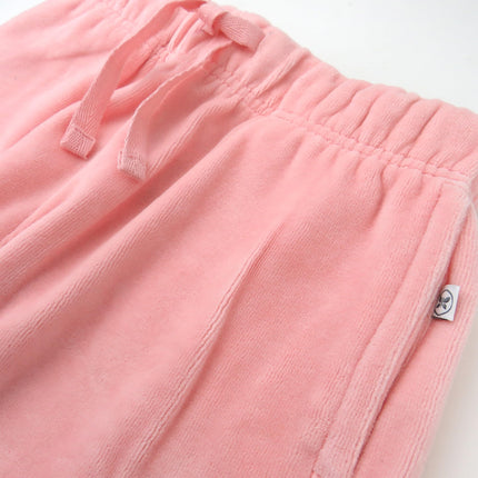HonestBaby Baby 2-Piece Cozy Velour 100% Organic Cotton Sweatshirt and Jogger Sweatpants Set, Pink, 24 Months