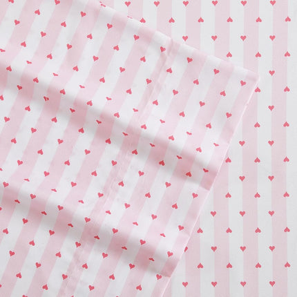 Betsey Johnson - Twin XL Sheets, Silky & Lightweight Bedding, Fade & Wrinkle Resistant (Wonderland Stripe Pink, Twin XL)