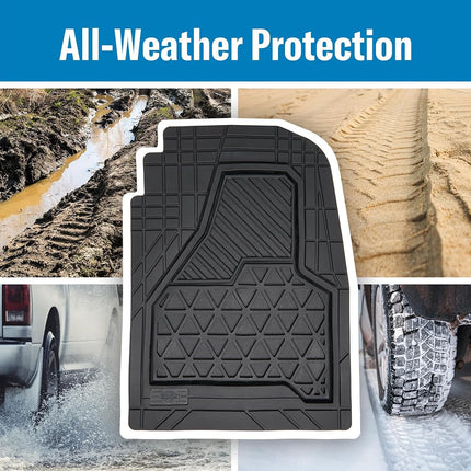 Dickies® 3-Piece Black Adjustable-Runner Truck Floor Mats