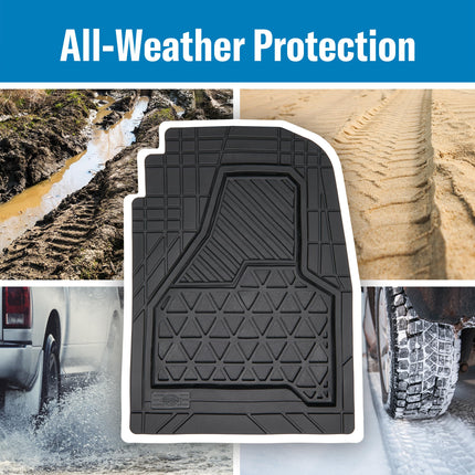 Dickies® 3-Piece Black Adjustable-Runner Truck Floor Mats