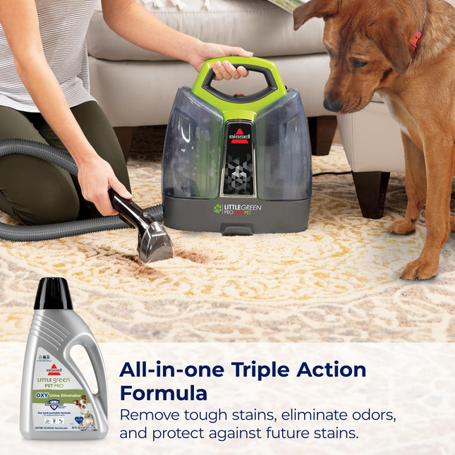 BISSELL Little Green PET-PRO-OXY Formula for Portable Carpet Cleaners Spot & Stain, 60 oz, 2034F