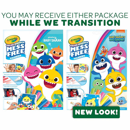 CRAYOLA Color Wonder Baby Shark, 6 Piece Set