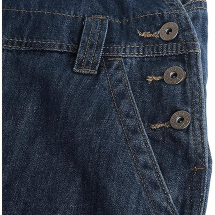 Dickies Women's Denim Bib Overall, Medium Stonewash w/Bleach, 2X-Large