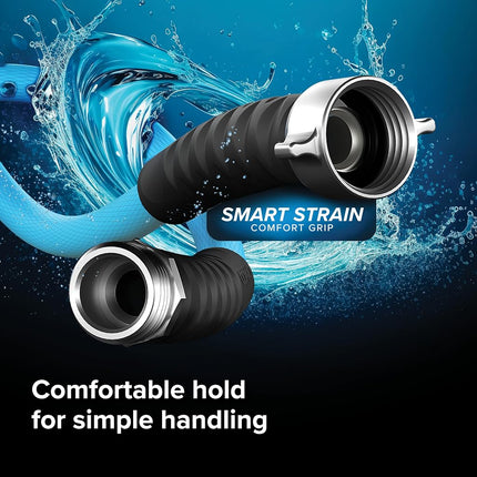 Camco EVOFlex 35-Ft RV Drinking Water Hose - Features Extra Flexible Design w/Stainless Steel Strain Relief Ends - Lead-Free, BPA-Free and Phthalate-Free - 5/8” Inside Diameter (22595)