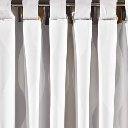 Lush Decor Mid Century Geo Room Darkening Window Curtain Panel Pair, 52" W x 63" L, Gold & Gray