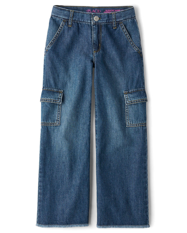 The Children's Place Girls' Wide Leg Denim Jeans, 