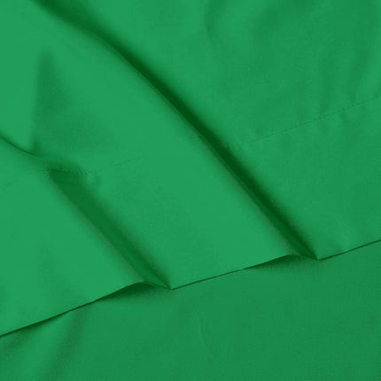 Elegant Comfort, Luxury Hotel Quality 1500 Microfibre Sheet Set - 4 Piece - Pleat with Full Elasticated Corners, Pocket up to 16" Deep Pocket, Double - Green