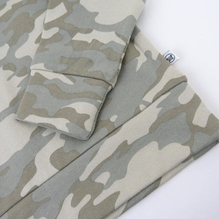 HonestBaby Conjunto de Sudadera con Capucha y Pantalón Jogger Multipack de Algodón Orgánico para Bebés, Niños Pequeños, Niños y Niñas, Unisex, Camuflaje Tormenta de Arena, 5T, Camuflaje Tormenta de Arena, 5T