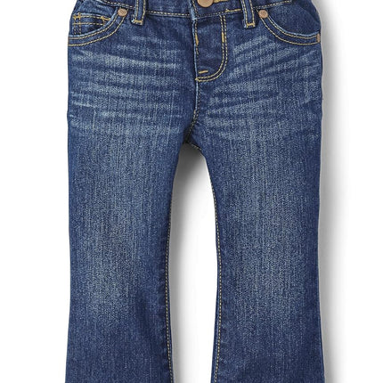 The Children's Place Lot de 2 Jeans Bootcut Basiques Bébé Fille et Tout-Petit, Indigo Stone Single, 3 ans