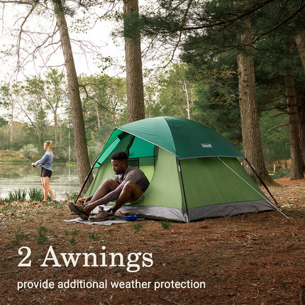 Coleman Sundome 2-Person Tent with Rainfly, Weatherproof Tent Sets Up in 10 Mins