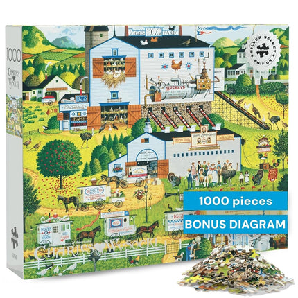 Buffalo Games - Silver Select - Charles Wysocki - Sunny Side Up - 1000 Piece Jigsaw Puzzle for Adults - Challenging Puzzle Perfect for Game Nights - Finished Size is 26.75 x 19.75