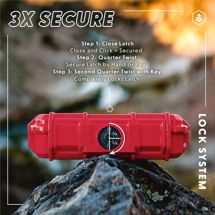 Evergreen 56 x Waterproof Waterproof Protective Case - Travel Safe/Mil Spec/Made in USA - for Organizing Cameras, Phones, Camping, Fishing, Hiking, EDC Sports, Topo Black, Hard Case
