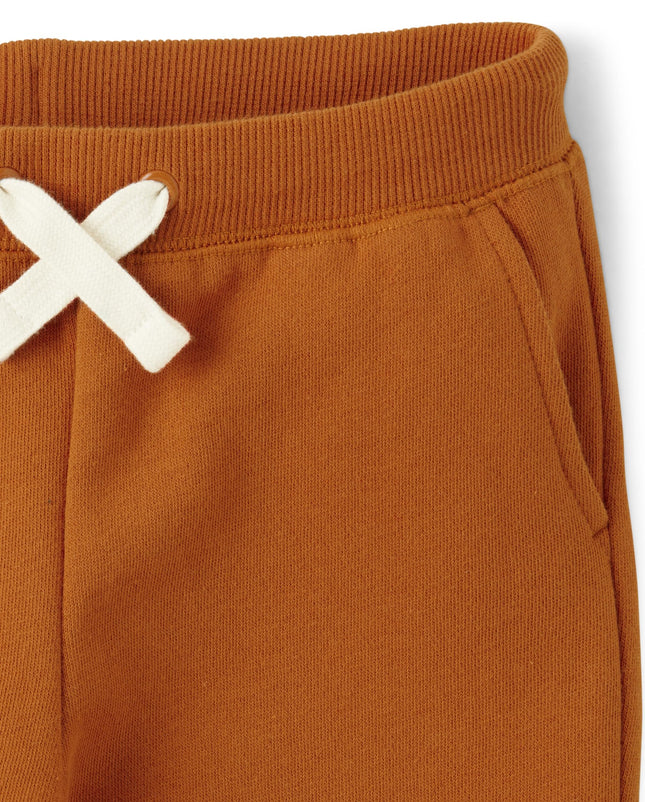 Gymboree Pantalones de Sudadera de Forro Polar Jogger para Niños y Niños Pequeños, Foxy, 12