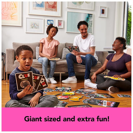 Giant Clue Classic Mystery Party Retro Board Game Summer Toy with Large Rooms, Giant Cards, and Foam Tools, for Kids and Families Ages 8 and up