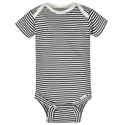 Gerber Baby Boys' 8-Pack Short Sleeve Onesies Bodysuits, Jungle Blue, 12 Months