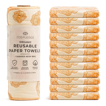 EcoPledge Reusable Paper Towels Washable Roll - Th