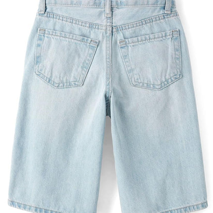 The Children's Place Girls' Denim Midi Shorts, Maddie Wash, 8