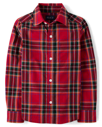 The Children's Place Girls' Long Sleeve Poplin But