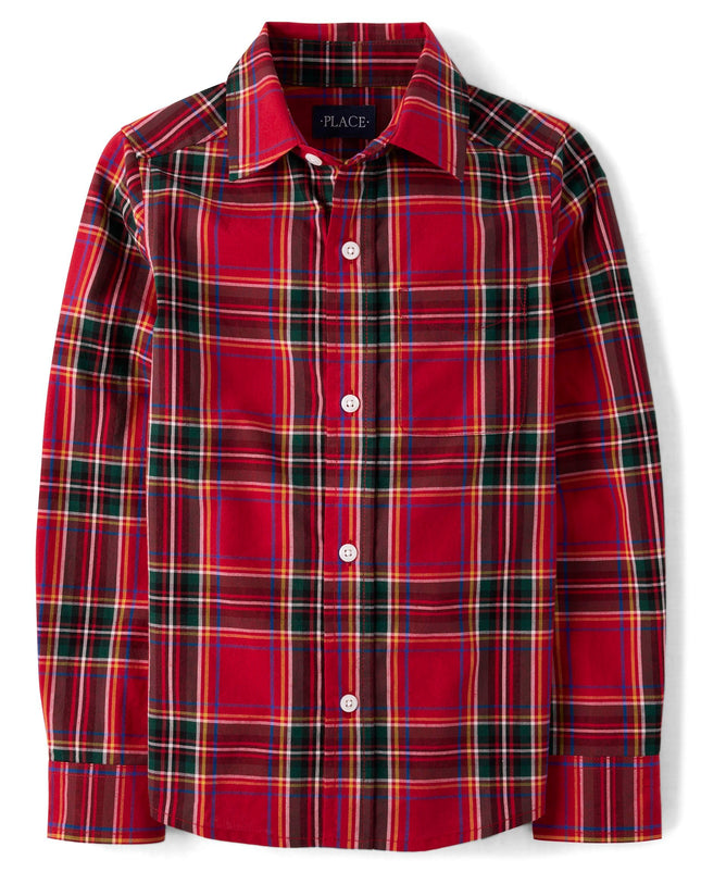 The Children's Place Girls' Long Sleeve Poplin But
