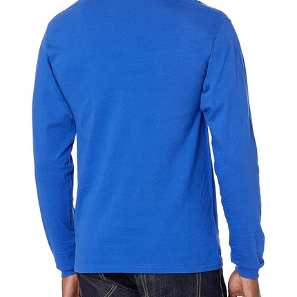 Hanes Men's Beefy Long Sleeve Shirt, Deep Royal, M
